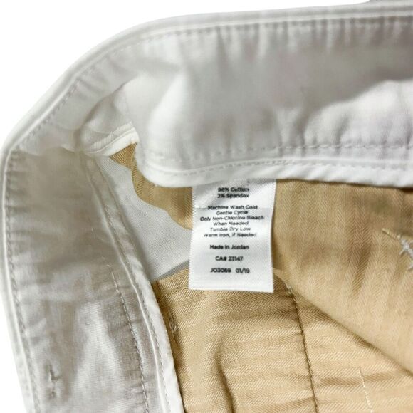 Talbots Women's White "Perfect Skimmer" Pants Size 14P Capris Culottes Ankle - Picture 3 of 7